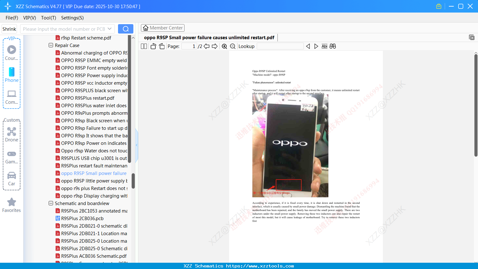 Oppo R9SP Small Power Failure Causes Unlimited Restart